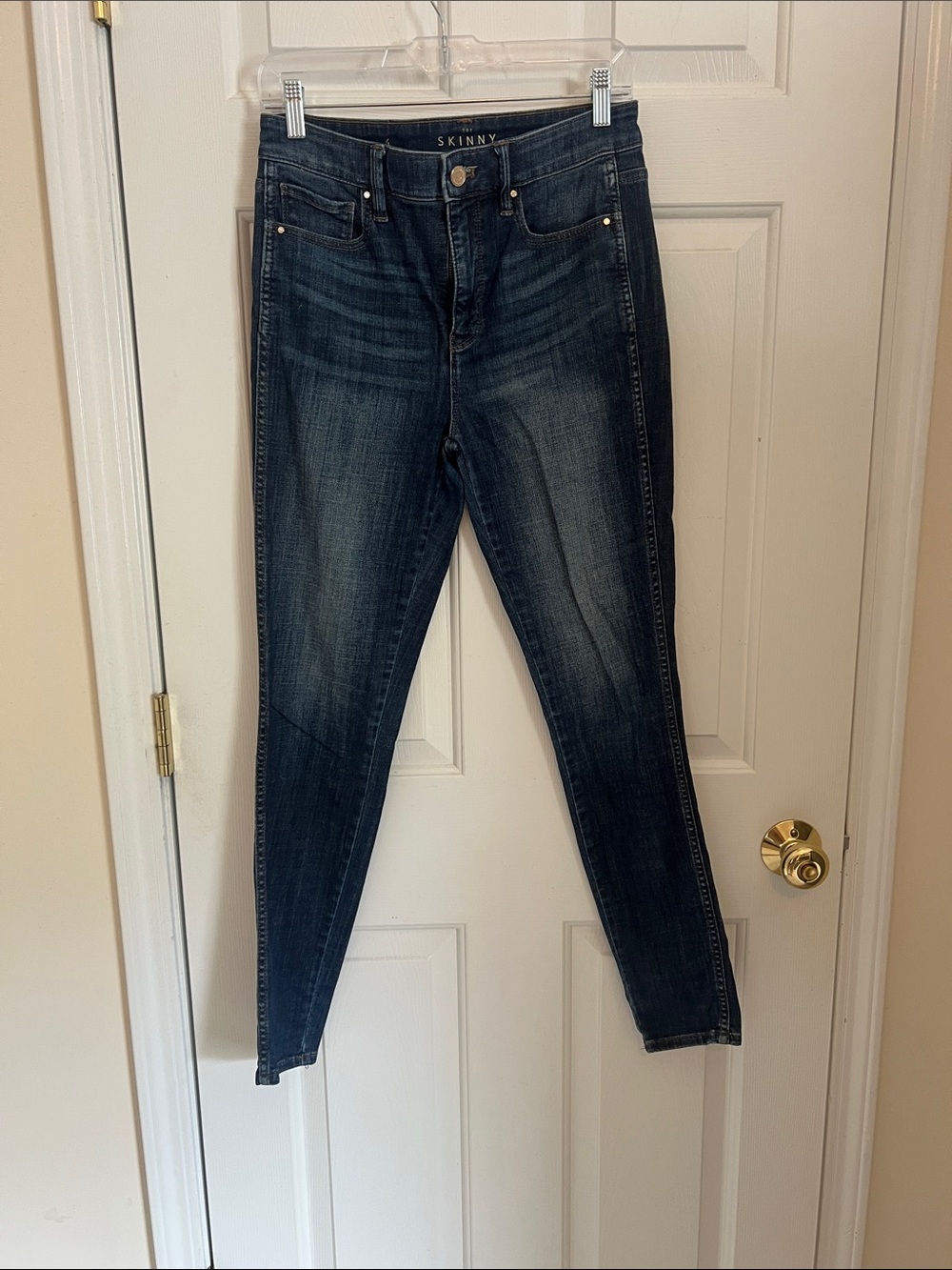 WHBM Extra High Rise Women’s Skinny Jeans - Washed Indigo Wash